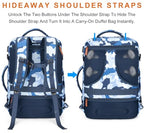 40L Expandable Travel Backpack (Camouflage Blue / 20 inches)
