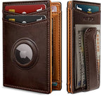 Airtag Wallet for Men (Burnt Umber&Orange068)