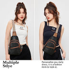Sling Bag Crossbody Bags (Black With Brown)