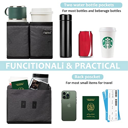 Luggage Travel Cup Holder Free Hand Drink Caddy (Grey)