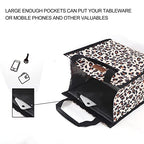 Lunch Bags for Women Insulated Reusable Lunch Tote with Internal Pocket (Leopard / 1 pack)