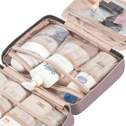 Travel Toiletry Bag for women (Large / Peach Pink)