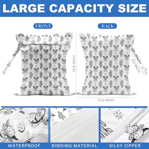 Beach Bags Wet Bag for Swimsuit (Western Cattle)