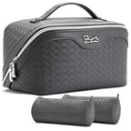 Travel Makeup Bag Cosmetic Bags for Women (L07Grey)