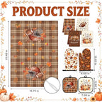 Fall Football Kitchen Decor Set (Brown Fall Football)