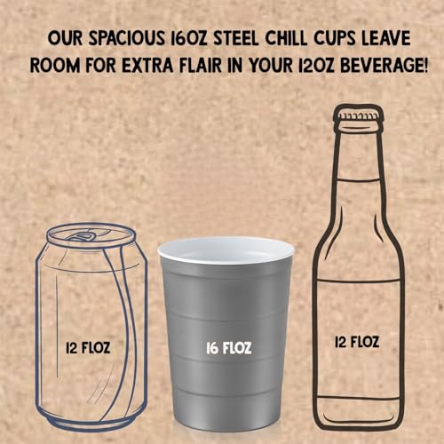 16 oz. Durable & Reusable Party Cups (Gray / 180 Count)
