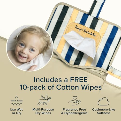 Portable Diaper Changing Pad (Retro Stripes)