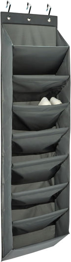 Amazon Basics 8 Tier Over the Door Shoe Organizer, Dark Grey by AmazonBasics