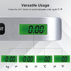 2 Pcs silver Travel Digital Luggage Scale (Silver+silver)