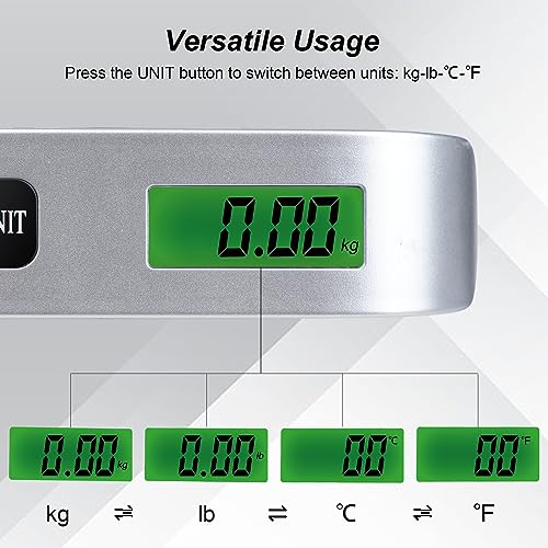 2 Pcs silver Travel Digital Luggage Scale (Silver+silver)