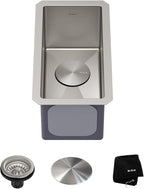 KRAUS Standart Pro 10-inch Undermount Single Bowl 16 Gauge Stainless Steel Bar by KRAUS