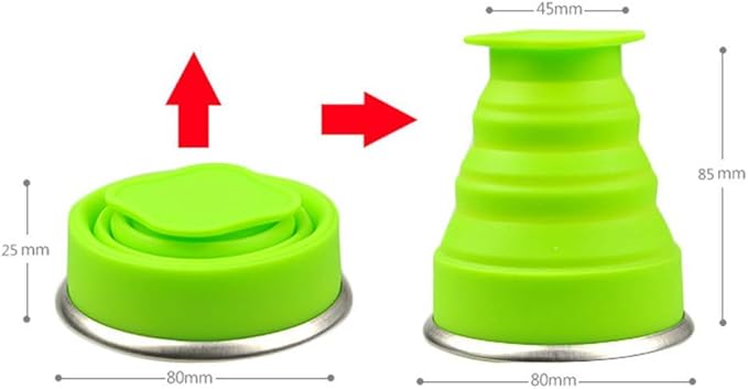 5 Pack Silicone Collapsible Cups - Image 4