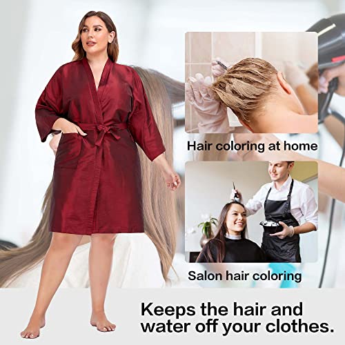 Salon Client Gown Robes Cape (Red)