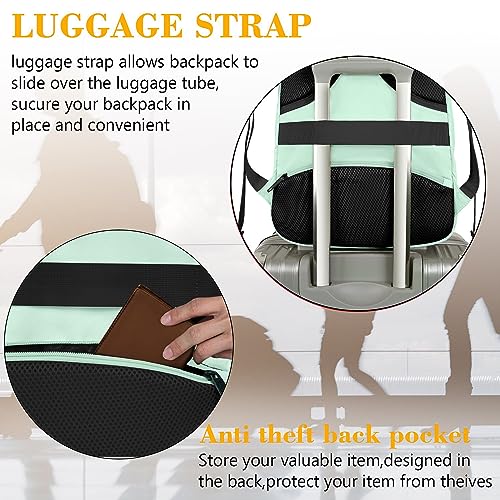 Mint Green Travel Laptop Backpack (15.6 Inch / Mint Green)