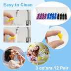 Ear Plugs for Sleeping (Black Blue Purple)