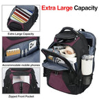 Laptop Backpack 18.4 Inch Computer Backpack for Men (Black/Burgundy / 18.4 inch)