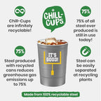 16 oz. Reusable Party Cups (Football Gray / 12 Count)