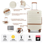 Luggage Sets with TSA Lock Hardside PC+ABS Carry On expandable Suitcase with Spinner Wheels Lightweight Rolling Travel Luggage Sets with YKK (Gray / 4 piece sets（14/20/DB/TB）)