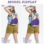 20L Small Hiking Backpack for Men Women Foldable Packable Back Pack Ultralight Hiking Daypack for Travel Camping Outdoor (Beige Purple / 20L)