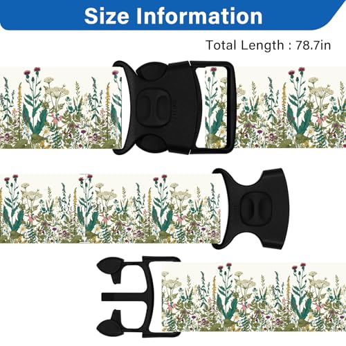 Luggage Straps for Suitcases (White Green)
