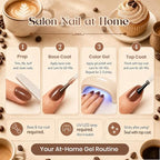 Beetles Brown Nude Fall Jelly Gel Nail Polish Set (A - Brown Nude Pink | Vanilla Latte)