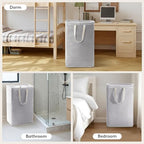 75L Large Laundry Baskets (Grey / 75L)
