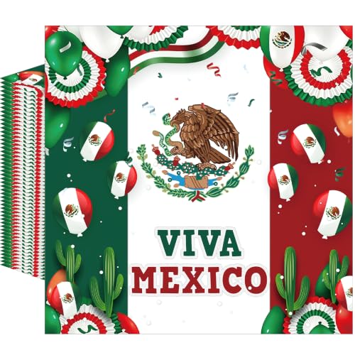 50 Pcs Mexican Independence Day Napkins (Viva Mexico)