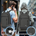 Business Backpack for Men Lightweight Commute Laptop Backpack Anti (17.3" / Classic / Grey)