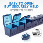 2 Pack Weekly Large Pill Organizer (Blue-grey)