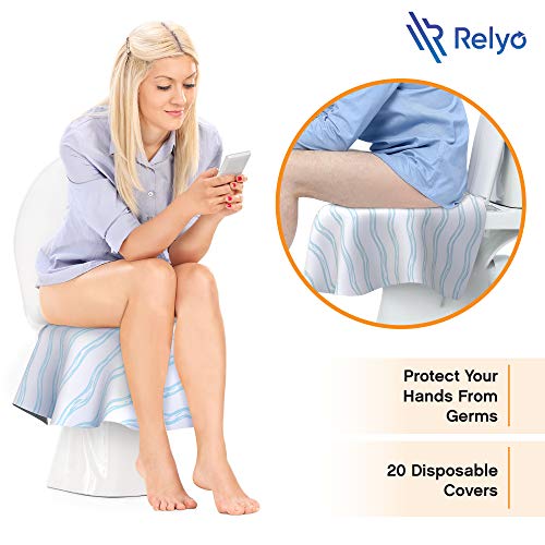 Disposable Toilet Seat Cover for Travel (Waves / 20 Count (Pack of 1))