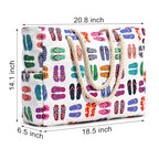 Beach Bags for Women Large Waterproof Sandproof Beach Tote Swim Pool Bag with Zipper (Slipper)