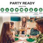 100 Pcs 10 Inch Green Plastic Plates (Green / 100 Pcs)