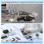 345W USB C Charger 10 in 1 Retractable Wall Charger with 2 Cables (Black / 345W)