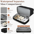 Weekender Bag for Women 21.5" Travel Duffel Large Carry On Bag 3PCS (Large / 8c-Black)