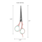 Cricket Style Xpress Goodie 2 Shears Hair Cutting Scissors - Sharp Micro-Serrated Beveled Blades, Stainless Steel Shears Hair Scissors - Wet & Dry Use, Barber Accessories - 5.75", Pink & Mint