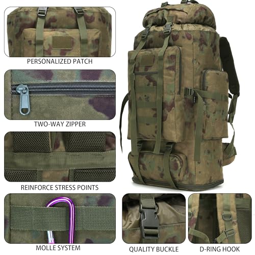 Hiking Backpack for Men 70L (100l-ruin Green)