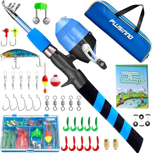 Kids Fishing Pole (BLUE / 4.92 ft)