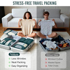 10 Set Packing Cubes for Travel Essentials (03 Deep Teal)