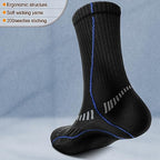 Men 6 Pack Athletic Compression Crew Socks for Running Gym Sports (7-8 / Black 4133)