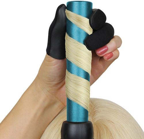 JATAI Heat Shield, Professional High Heat Resistant Finger Protection Guards for Curling & Flat Irons, Wands, Blow Dryers (M/L - Thumb Wider Than 3/4" (2cm), Black, 3 Count