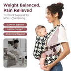 PureHug Baby Carrier (Cotton-Houndstooth / Regular Fit (25"-50" Waist))