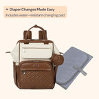 BabbleRoo Leather Diaper Bag Backpack, Unisex Stylish Travel Back Pack Nappy - Image 7