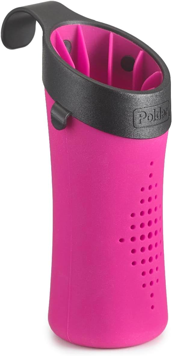 Polder Silicone Cover for Flat Iron, Curling Iron, Hair Straightener - Portable Organizer for Styling Tools, Travel or Home Use, Pink