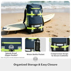 40L Waterproof Dry Backpack & Phone Case (Navy Blue/Black/Green / 40L)