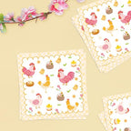 50Pcs Chicken Party Napkins Decorations (Yellow)