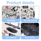 Travel Stickers Luggage Cover Washable Suitcase Protector Anti (Travel Stickers / M(24-26inch suitcase))