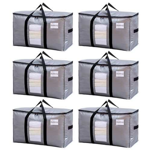 6 Pack Silver Extra Large Moving Bags (Silver / 6 Large)