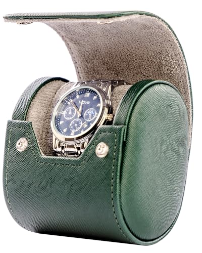 Single Watch Travel Case (Dark Green / 1 Watch Case)