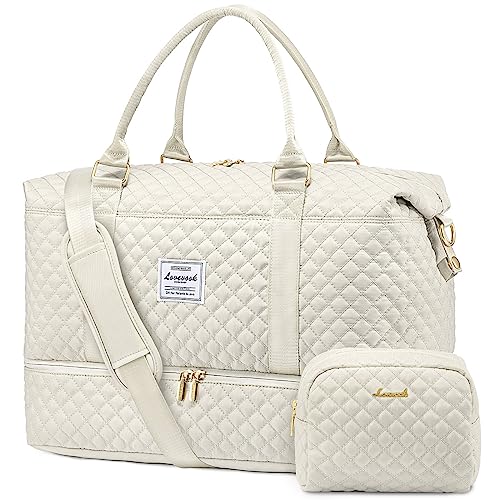 Travel Duffle Bag (Beige / Large-2 Pcs)