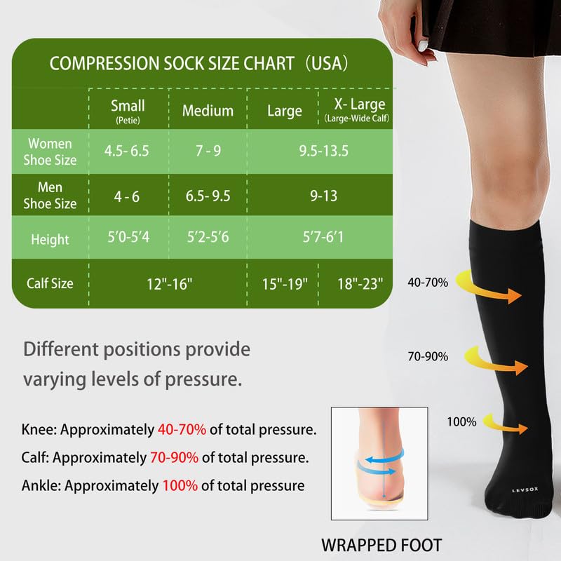 Viscose Made from Bamboo Compression Socks for Women&Men 20 (X-Large / 4 Pair-mix1)
